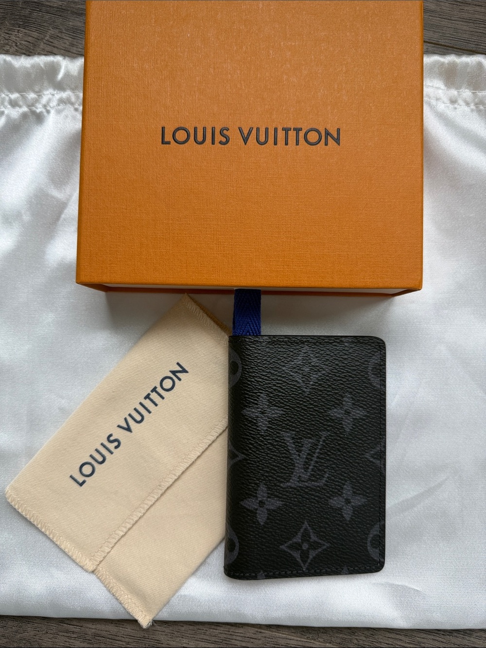 Louis Vuitton Black Monogram Canvas Card & Key Holder